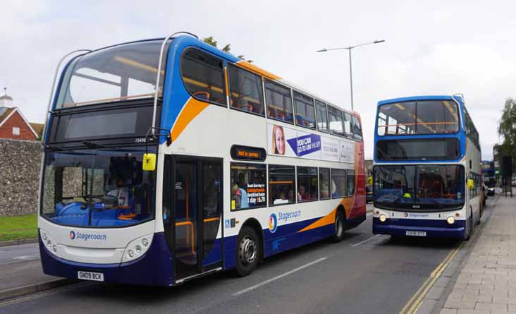 Stagecoach East Kent Scania N230UD ADL Enviro400 15498 & Dennnis Trident Alexander ALX400 18528